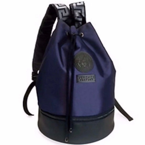 navy blue versace backpack